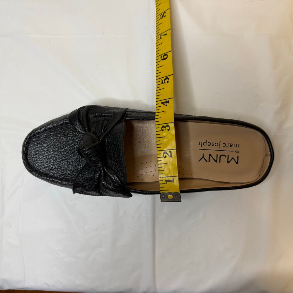 MJNY by Marc Joseph Diane St Black Leather Bow Mules 7 - Picture 4 of 11